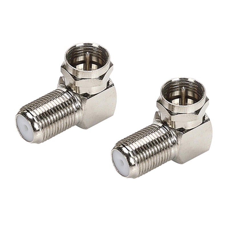 TLS.eagle F Type Right Angle 90 Degree Male to Female Cable Connector Coax Adapter Pack of 2 - Image 3